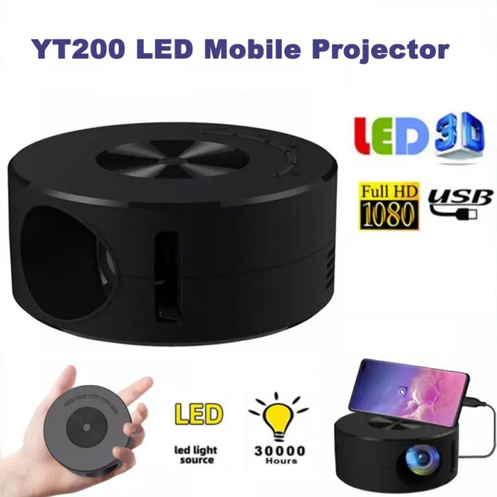 Portable Mini WiFi Projector — 1080P Support, LED Home Theater, HDMI & USB