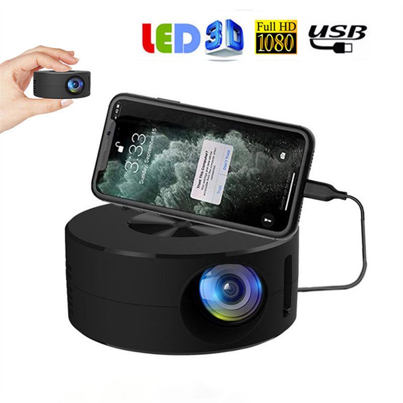 Portable Mini WiFi Projector — 1080P Support, LED Home Theater, HDMI & USB