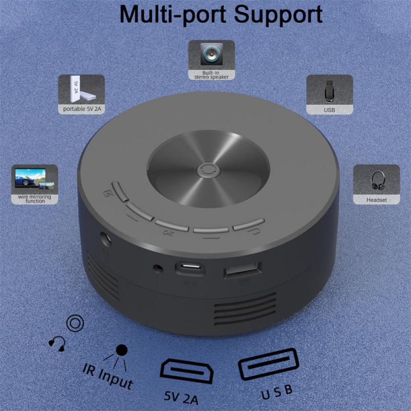 Portable Mini WiFi Projector — 1080P Support, LED Home Theater, HDMI & USB
