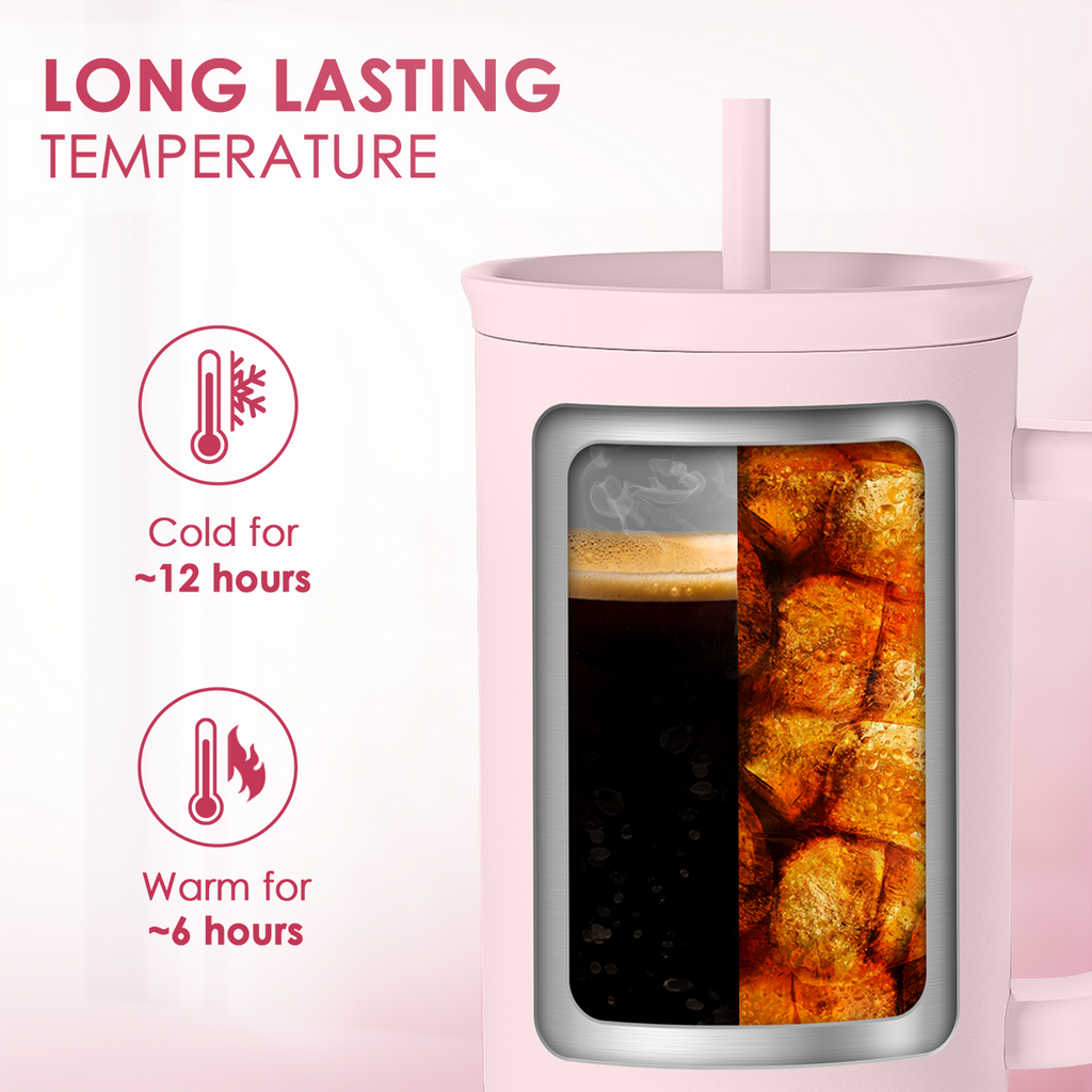 Gift for Mom - Best Mom Stainless Steel Tumbler with Handle, Travel Coffee Mug for Moms - Gifts for Birthday Christmas Mothers Day, 40oz